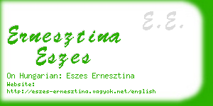 ernesztina eszes business card